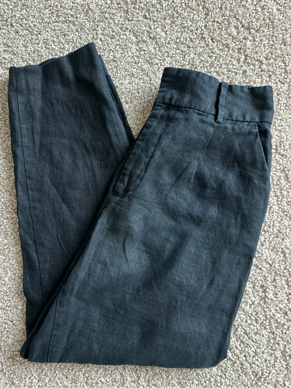 Zara black linen trousers